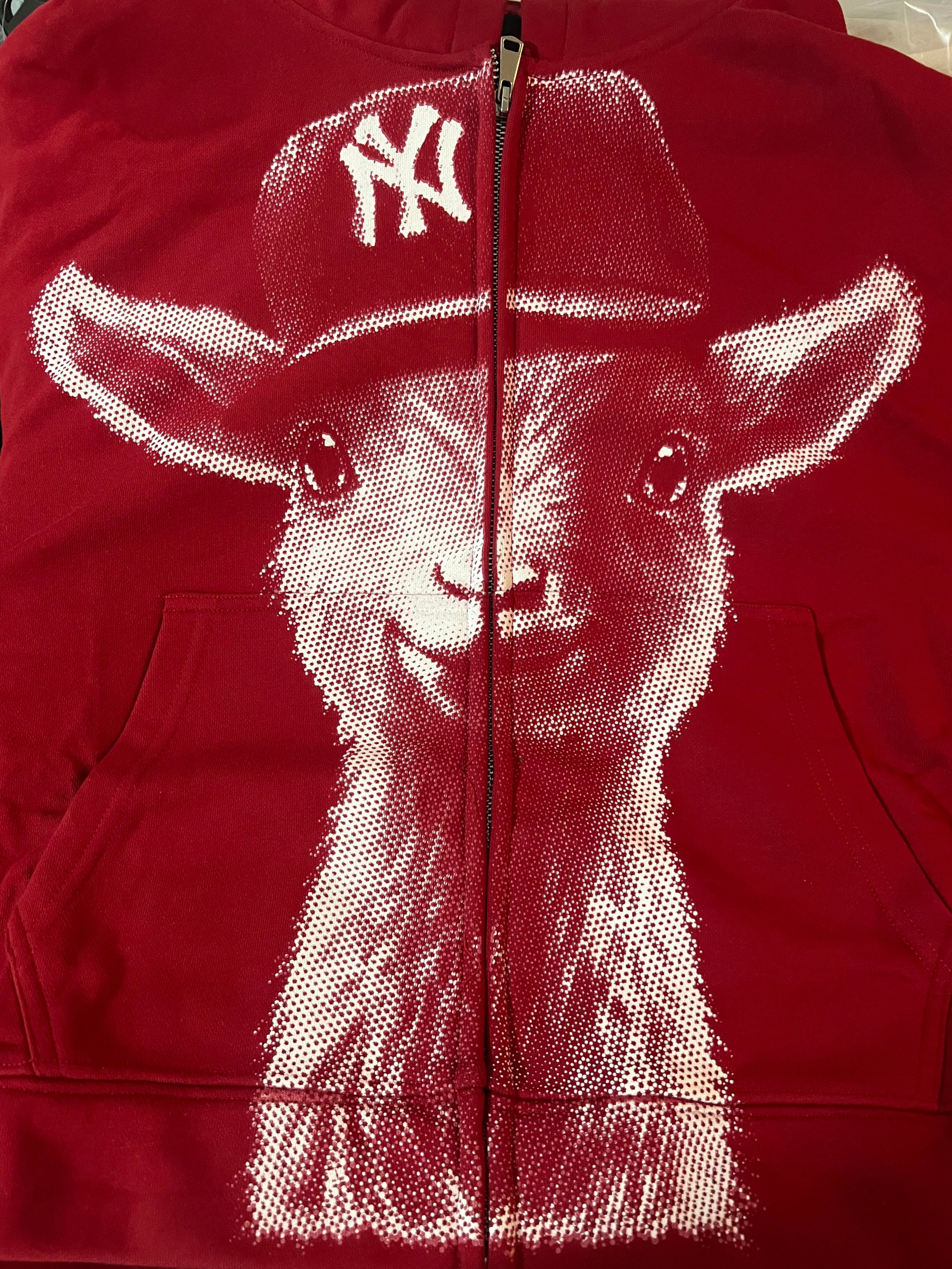 Goated Zip Up Hoodie (Red)