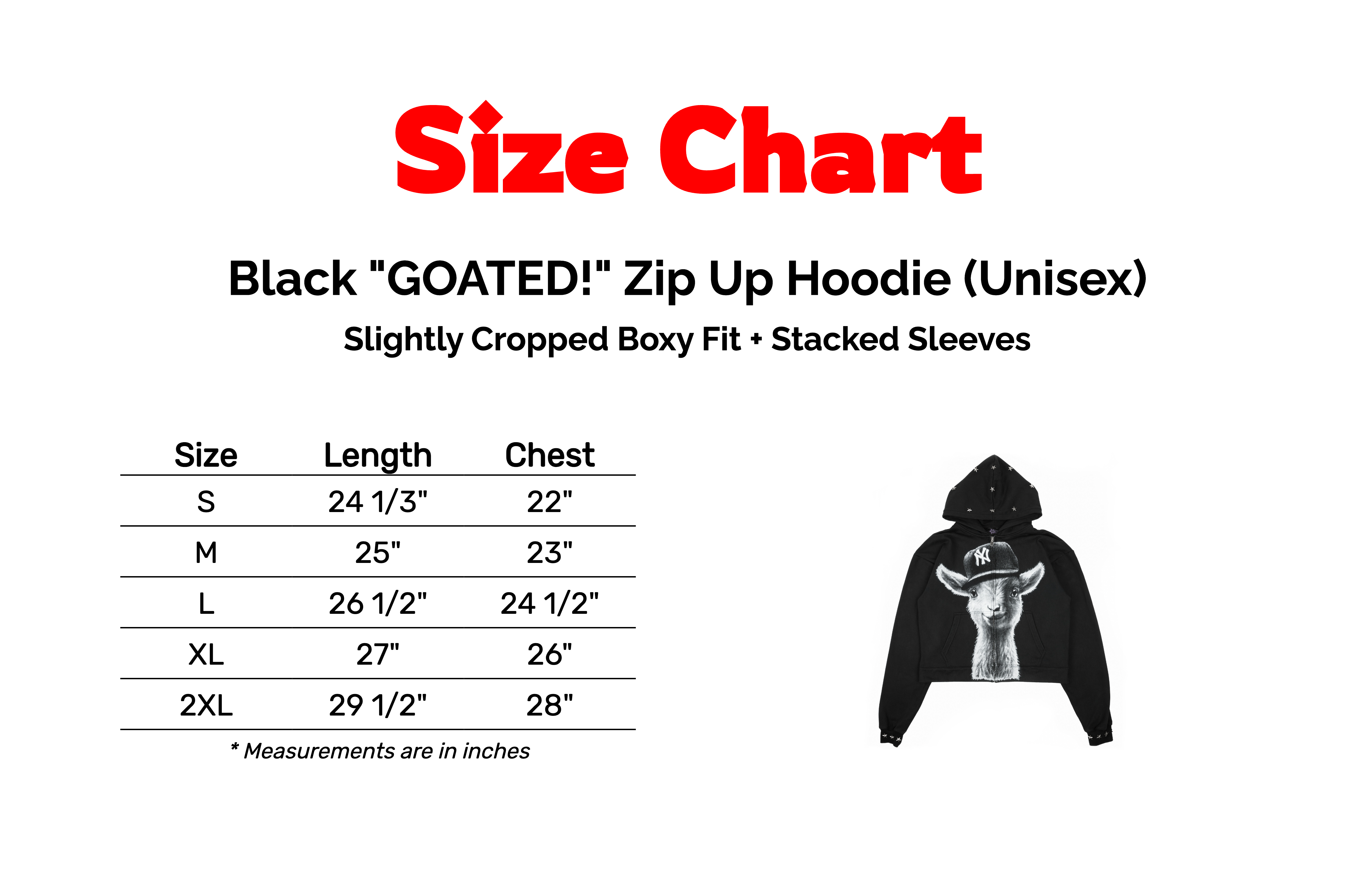 Goated Zip Up Hoodie (Black)